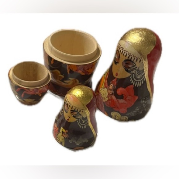 VTG RARE Trad. Russian Sergiev Posad Matryoshka Babushka Nesting Dolls 7pc - Picture 4 of 14